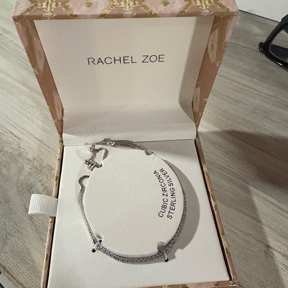 Rachel Zoe Silver Bracelet with Cubic Zirconia
